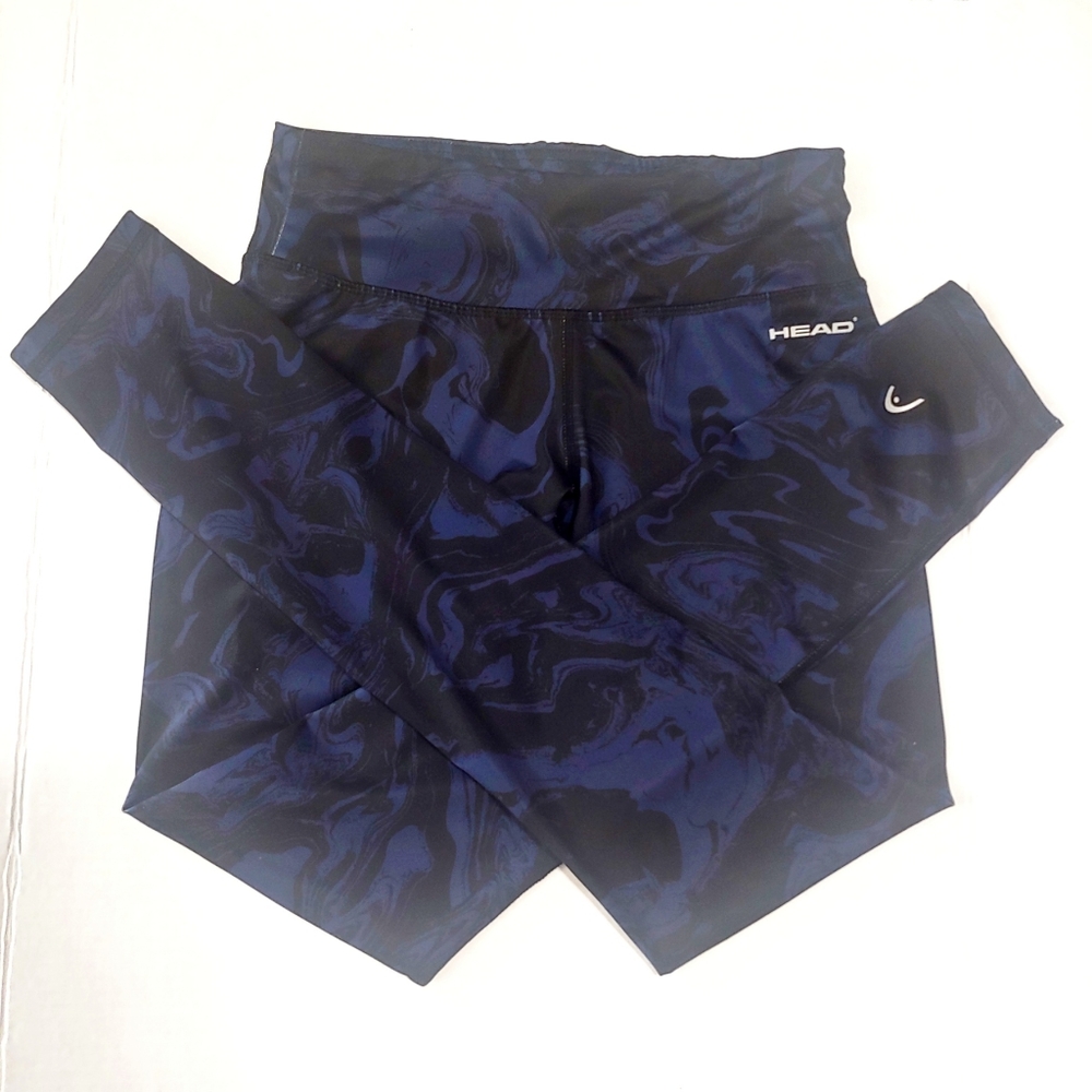 HEAD Women's Black/Blue Full Length Leggings
